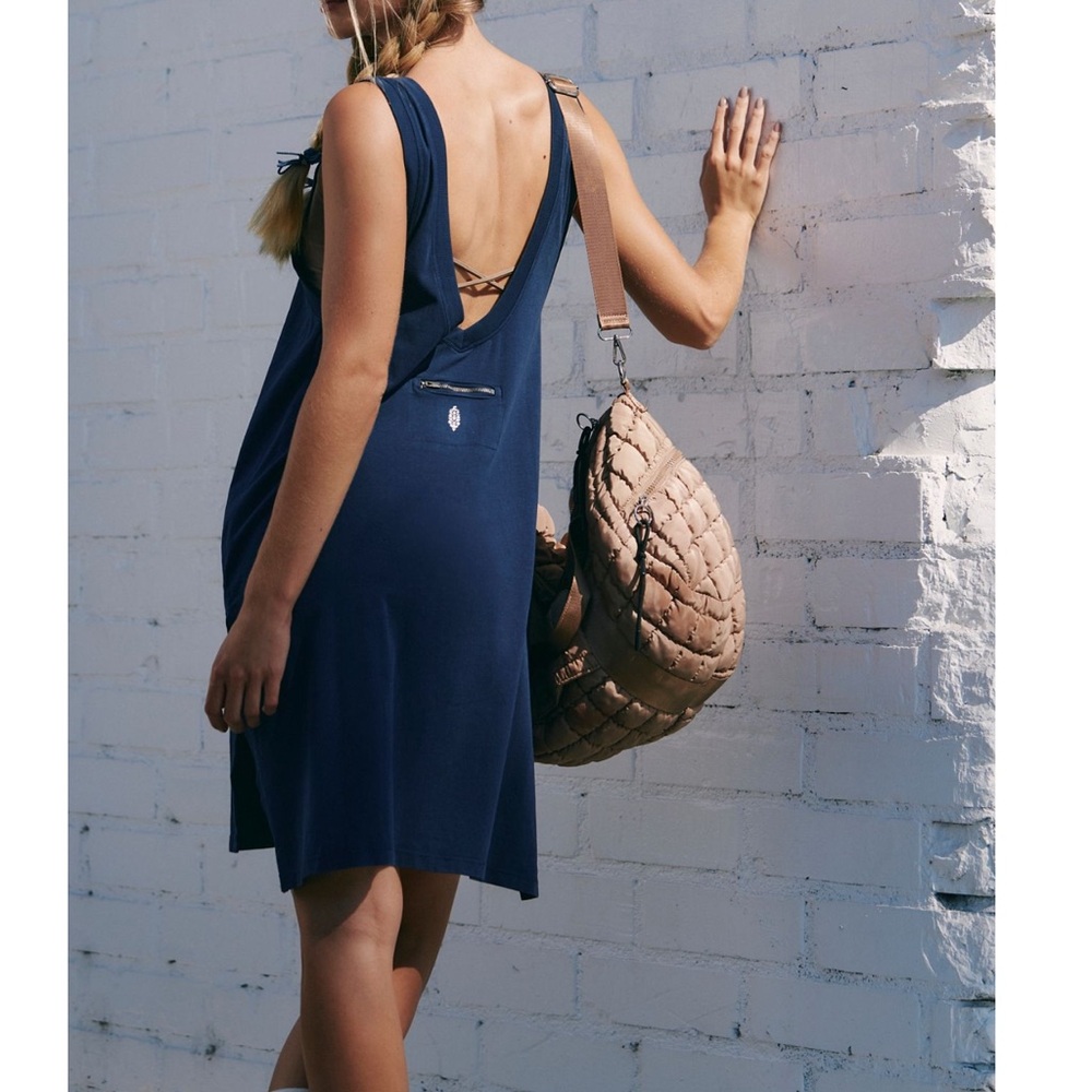 NWOT FP Movement by Free People Navy Backless Dress - Picture 4 of 9